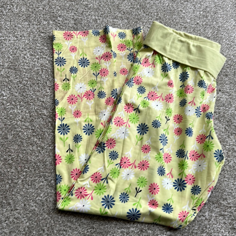 juniors personal identity pajama pant large yellow print